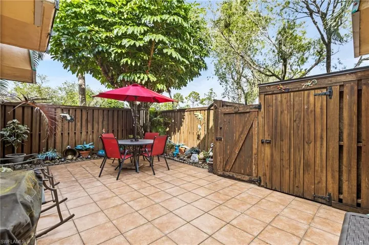 Enter through your private fenced patio area.