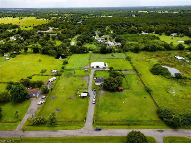 Overview of rural landscape with a pastoral area