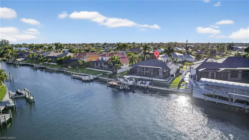 Aerial perspective peaceful setting