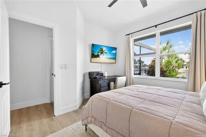 Guest bedroom with water views