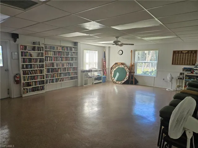 Misc room with a paneled ceiling