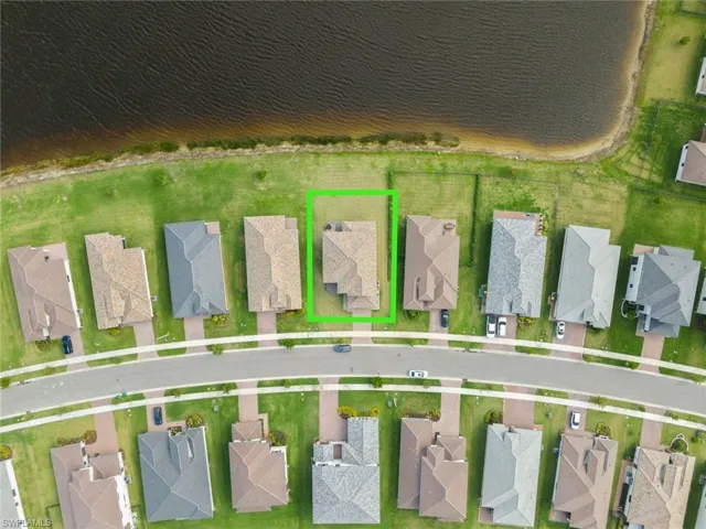 Aerial view with a residential view
