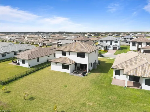 Drone / aerial view with a residential view