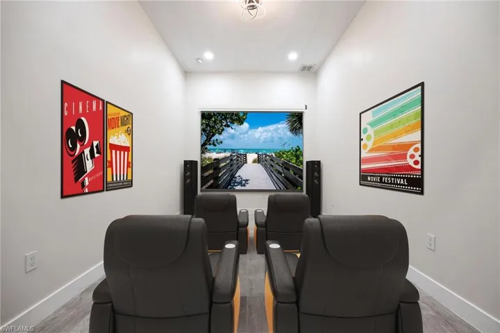 Virtually Staged as a media room. This is not one of the bedrooms.