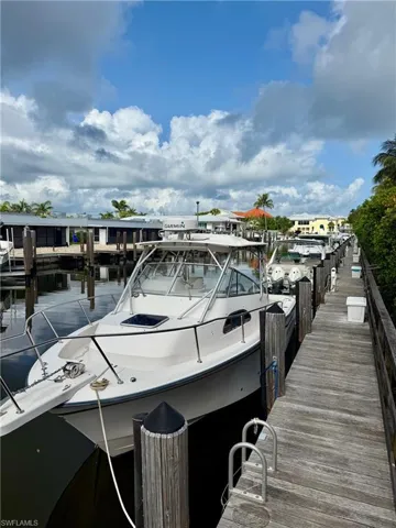 Dock with a water view