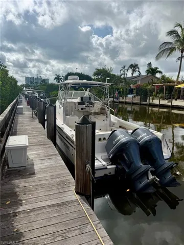 Dock with a water view