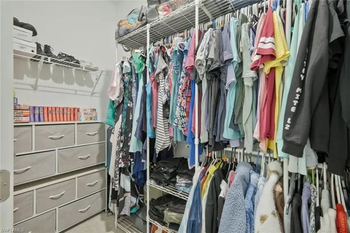View of walk in closet