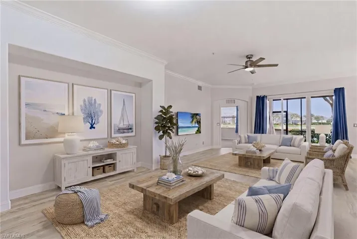 Virtually staged Living Room