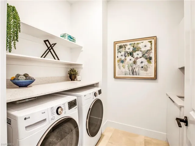 Laundry room -washing machine and clothes dryer not included