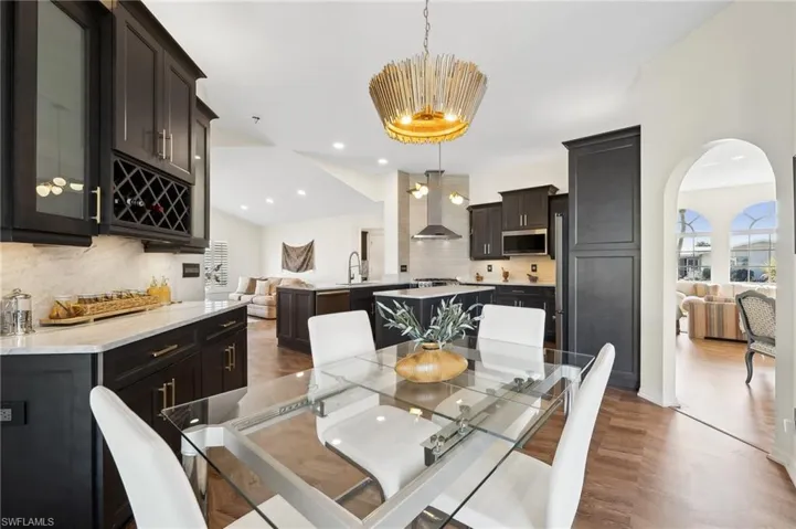 Dining just off the kitchen