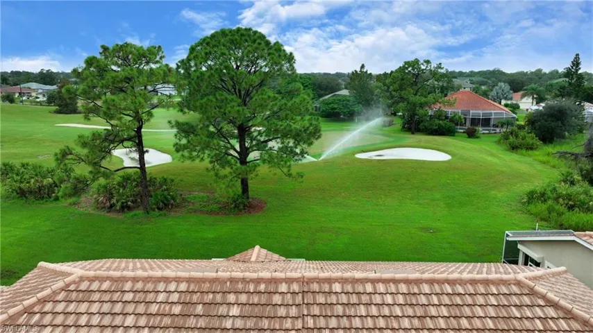 Overlooking roof onto 17th Green