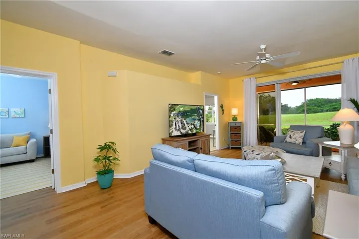 Breakfast bar looking into living area and lanai