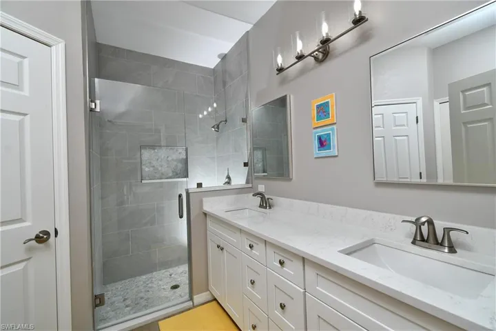 Recently updated primary bathroom