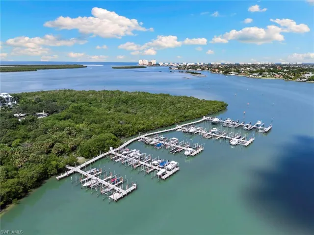 Marina Docks looking west to Gulf