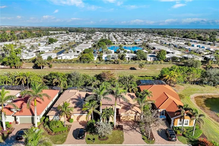 Birds eye view of property