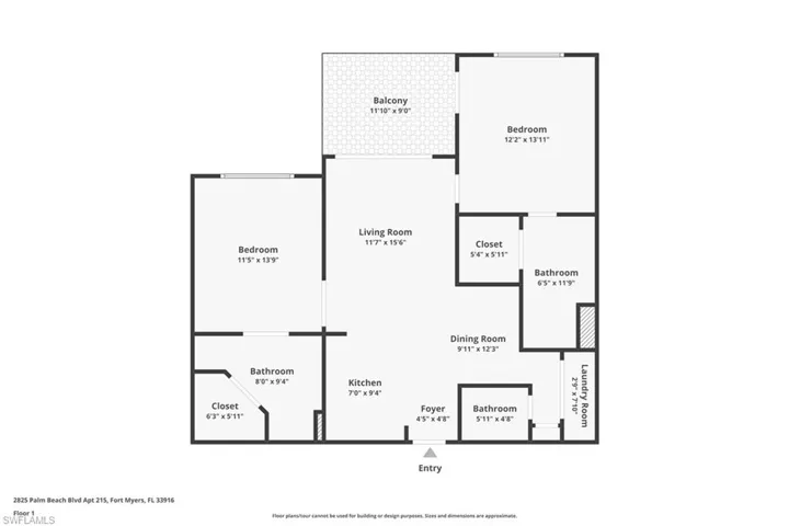 Floor plan of the unit