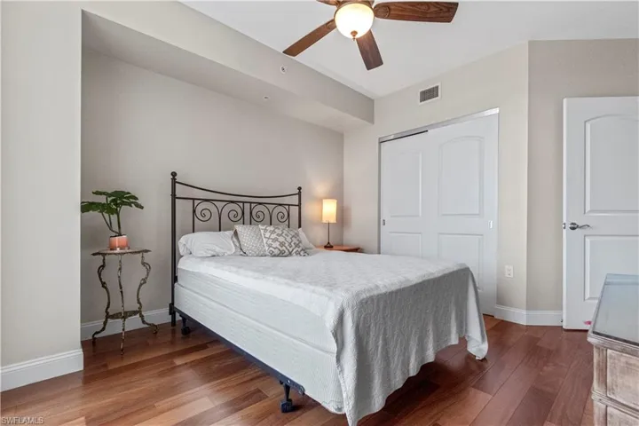 Split floor plan with the guest bedroom at the opposite side of the home