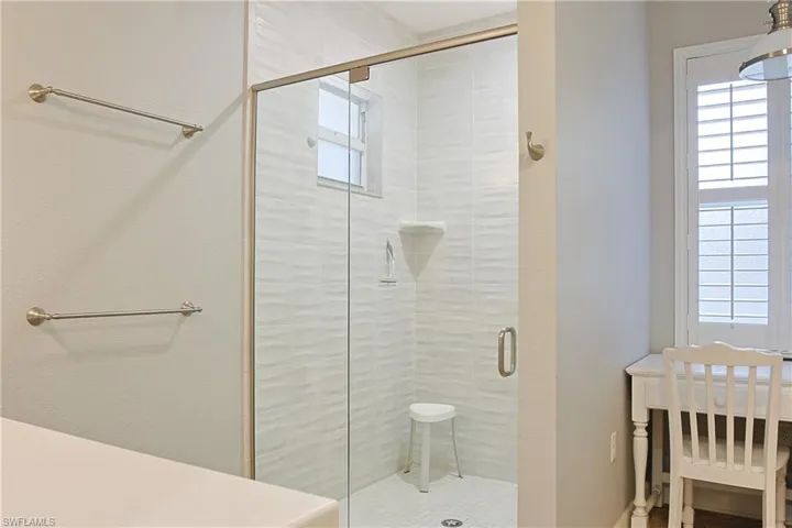 Bathroom with a stall shower