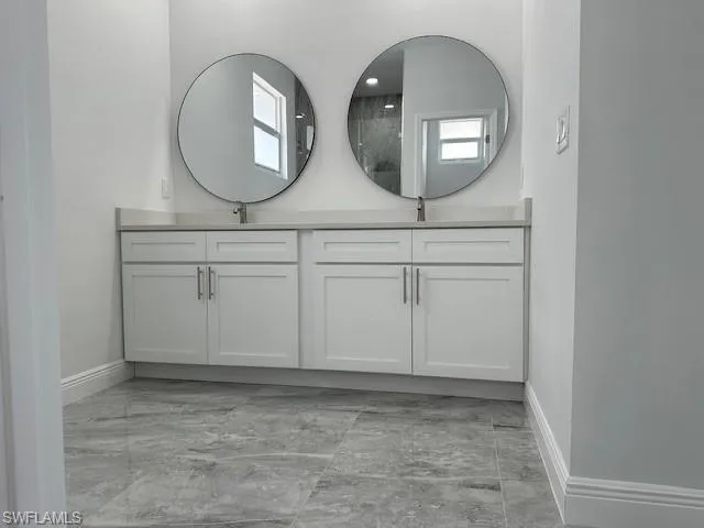 Bathroom featuring vanity
