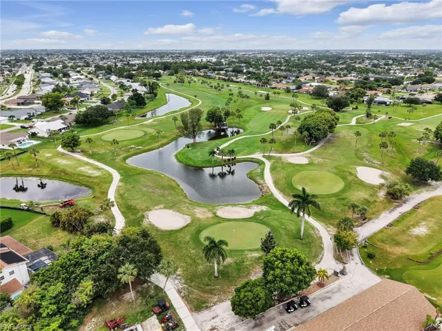 A quick golf cart ride to the club house to play a round of ? Golf!