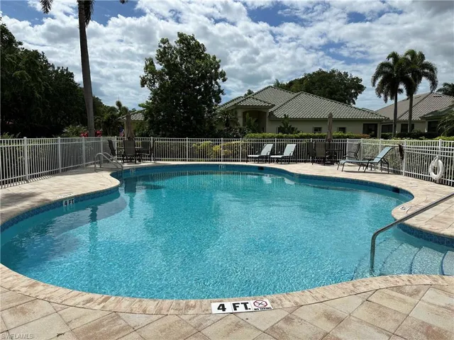 Community pool steps away