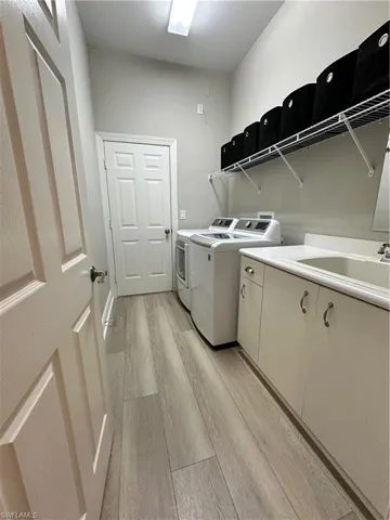 Interior entrance into 2 car garage