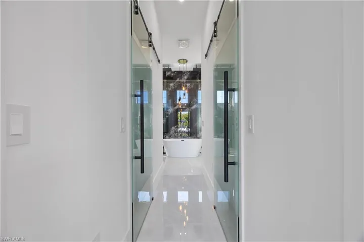 Hall with a barn door
