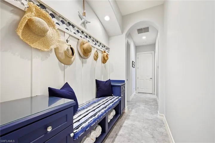 custom built-in mud room with storage