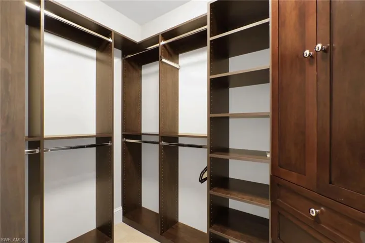 View of walk in closet