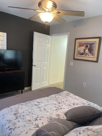 Bedroom with ceiling fan