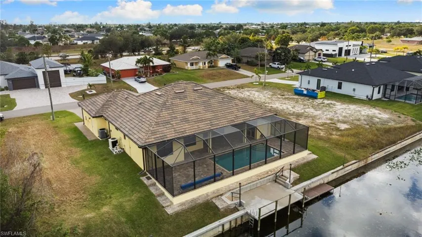 Aerial view of residential area