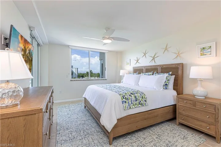 Master bedroom with king size bed