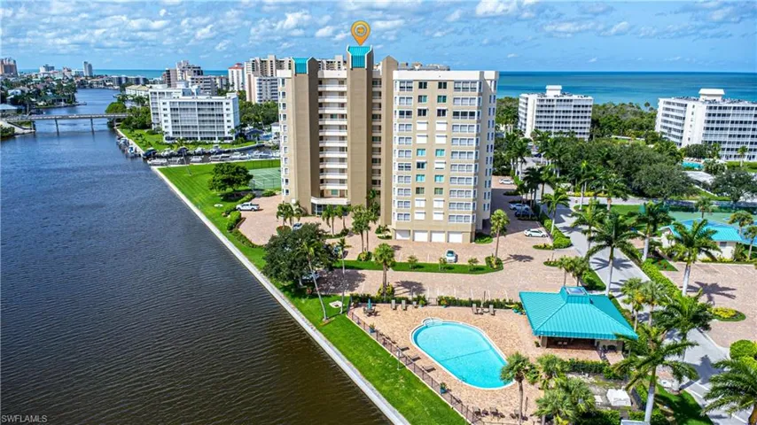 Drone / aerial view of Gulf Breeze and the Vanderbilt Channel