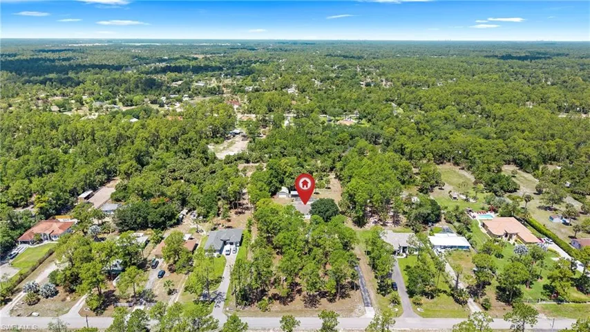 Expansive treed landscape providing privacy and natural surroundings