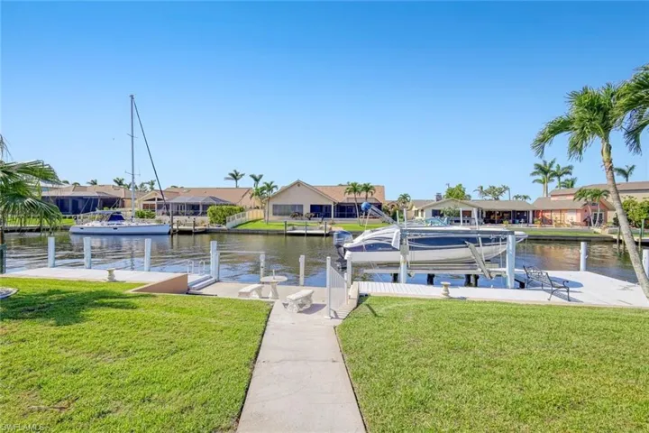 View of steps down to the private Dock