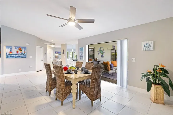 The modern Kitchen overlooks the Living area