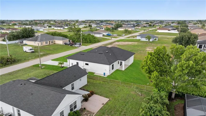 Aerial view of residential area