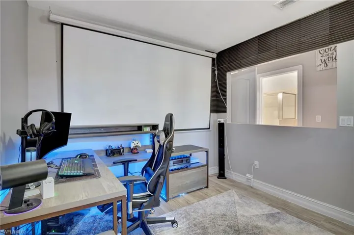 Home office/movie room attached to Master Bedroom