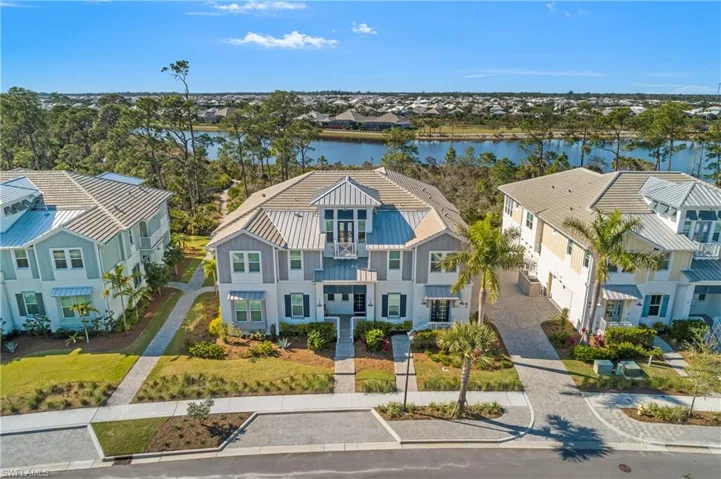 Bird's eye view from above. You have water views from the Sun Room and Dining area.