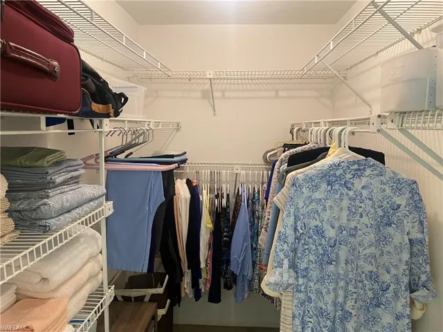 View of walk in closet