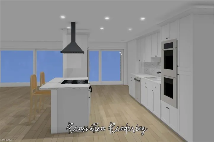 Open Floor Plan Renovation Rendering