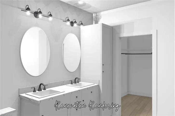 Primary Bathroom Renovation Rendering