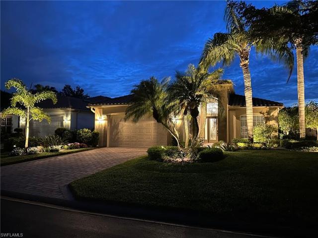 Home at Night with landscape lighting