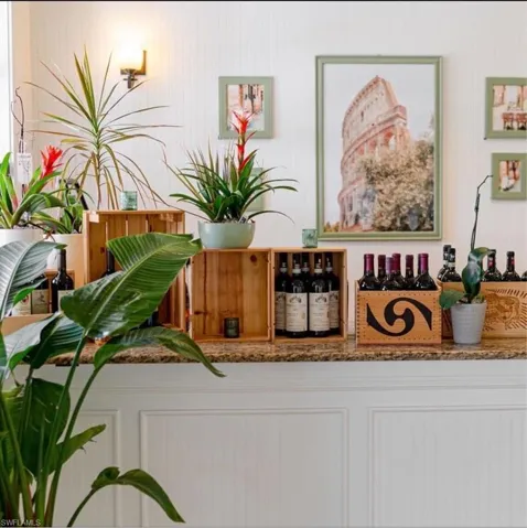 Bar with stone countertops