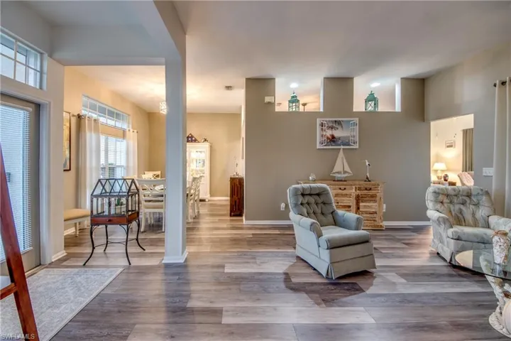 Living area featuring hardwood / wood-style floors