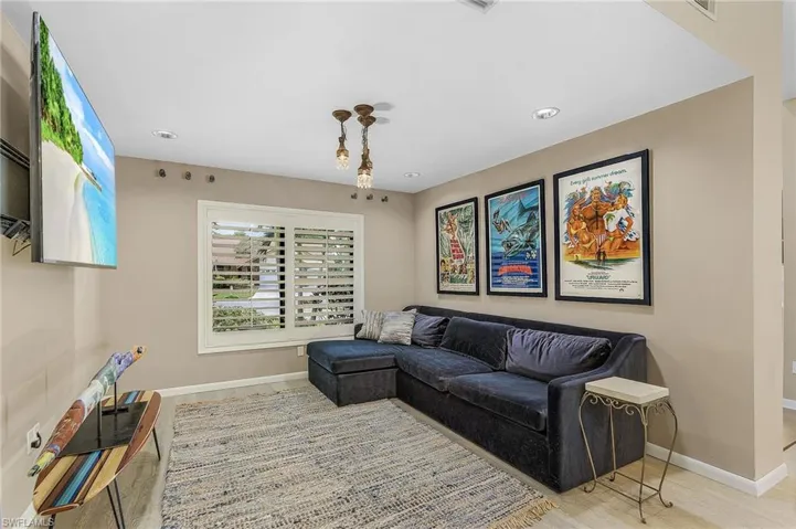 Living room featuring light wood-type flooring