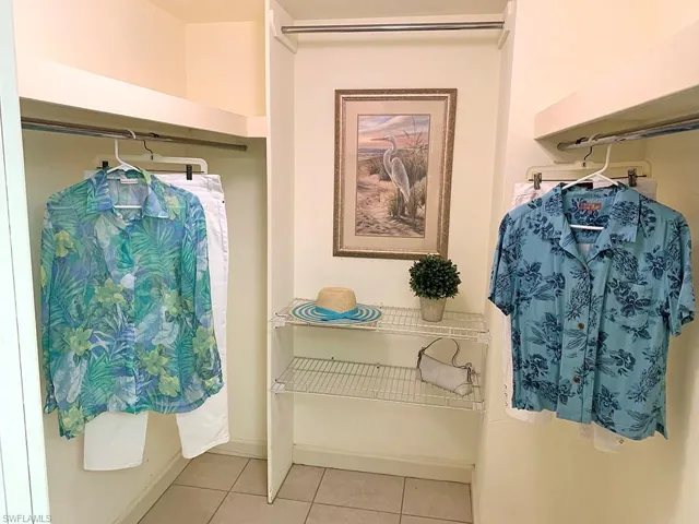 Spacious walk-in closet