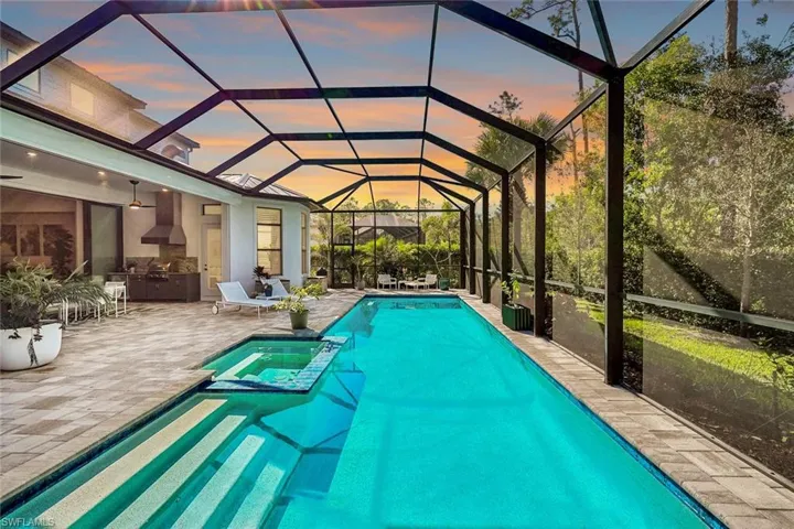 Pool at sunset