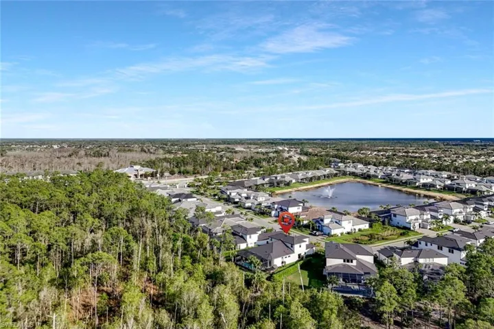 Aerial perspective of home and community