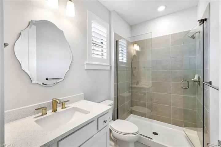 Full bath upstairs with step-in shower